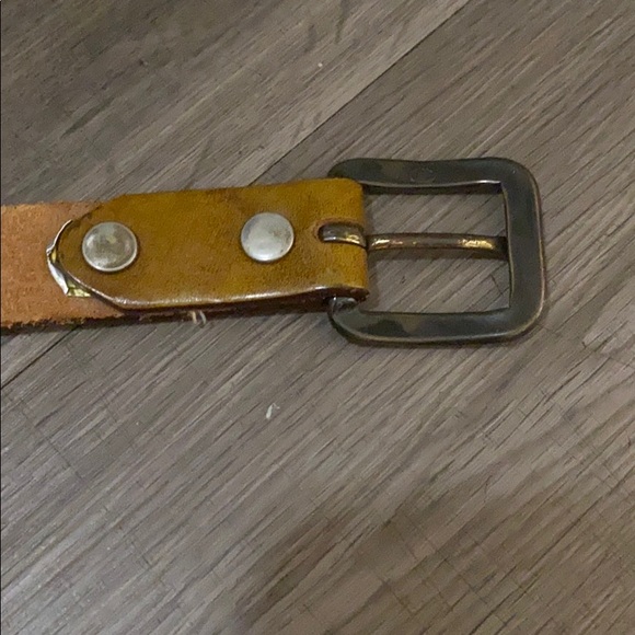 ✅ FREEMAN’S Child’s Genuine Leather Belt Brass Buckle Tan - Picture 5 of 8